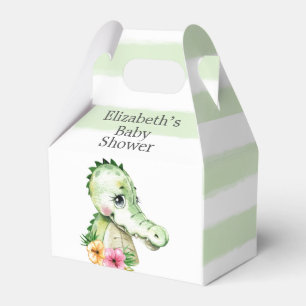 Niedliche Alligator Wasserfarbenblütendusche Geschenkschachtel