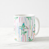 Niedliche Alligatoren mit Musikinstrumenten. Water Kaffeetasse (VorderseiteRechts)