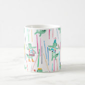 Niedliche Alligatoren mit Musikinstrumenten. Water Kaffeetasse (Mittel)