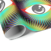 Niedliche Allseherische Alien Eyes Thunder_Cove Geschenkpapier (Rolleneckpunkt)