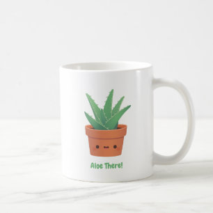 Niedliche Aloe Da Hallo Da Lustige Begrüßung Worts Kaffeetasse