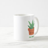 Niedliche Aloe Es Hallo Es Funny Gruß Puff Kaffeetasse (VorderseiteRechts)