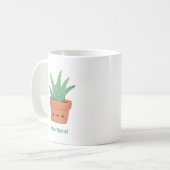 Niedliche Aloe Es Hallo Es Funny Gruß Puff Kaffeetasse (Vorderseite Links)