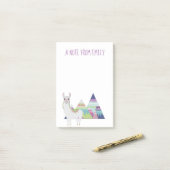 Niedliche Alpaca - farbenfrohe Berge Post-it Klebezettel (Auf Schreibtisch)