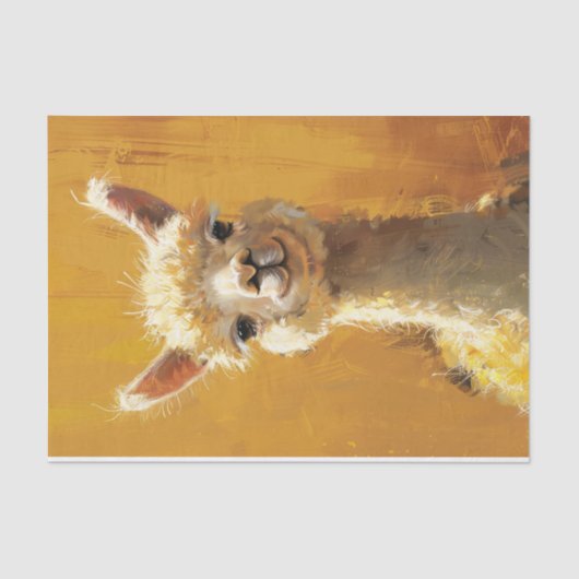 Niedliche Alpaca-Malerei Seidenpapier (Vorderseite)