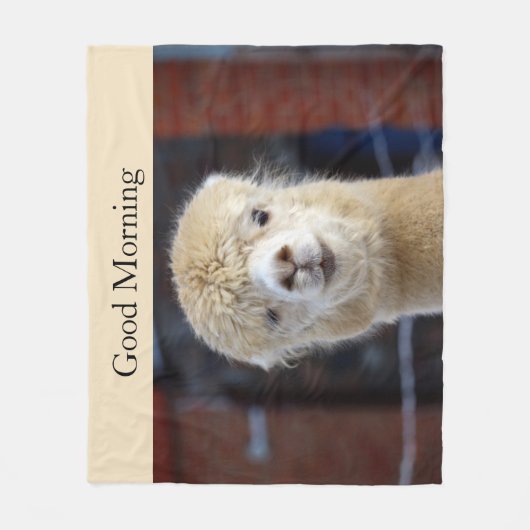 Niedliche Alpaca-Oberfläche Fleecedecke (Vorderseite)