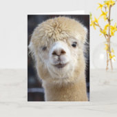 Niedliche Alpaca-Oberfläche Karte (Gelbe Blume)