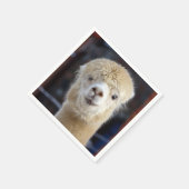 Niedliche Alpaca-Oberfläche Serviette (Ecke)