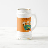 Niedliche Alpacas Rocking Goatees & Aquamarine Ser Bierglas (VorderseiteRechts)