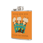 Niedliche Alpacas Rocking Goatees & Aquamarine Ser Flachmann (Links)