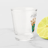 Niedliche Alpacas Rocking Goatees & Aquamarine Ser Schnapsglas (Links)