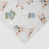 Niedliche Alpaka-Blume von Lama Seidenpapier (Detail)