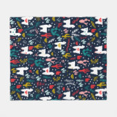 Niedliche Alpaka-Decke Fleecedecke (Vorderseite (Horizontal))