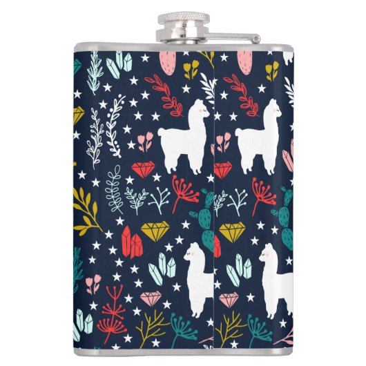 Niedliche Alpaka-Flasche Flachmann (Rückseite)