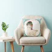 Niedliche Alpaka mit festlichem Hut Kissen (Stuhl )