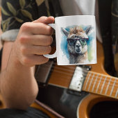 niedliche Alpaka mit Sonnenbrille Kaffeetasse