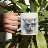 niedliche Alpaka mit Sonnenbrille Kaffeetasse