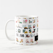 Niedliche Alphabet-ABC-LKW, Fahrzeuge Lehrergesche Kaffeetasse (Links)