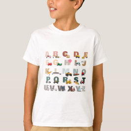 Niedliche Alphabet-ABC-LKWs, Transportfahrzeuge T-Shirt