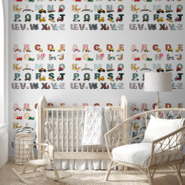 Niedliche Alphabet-ABC-LKWs, Transportfahrzeuge Tapete