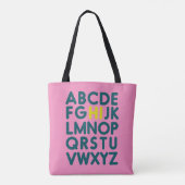 Niedliche Alphabet Letter Art Collection Tasche (Rückseite)