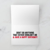 NIEDLICHE ALTE LADY MIT MEXIKANISCHER HAT GEBURTST KARTE (Innenseite)