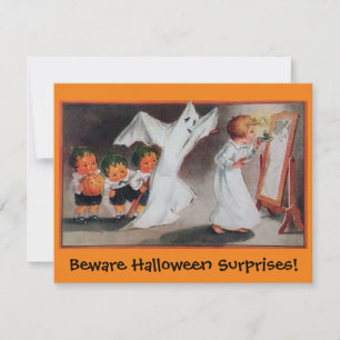Niedliche, altmodische Halloween-Überraschung Einladung