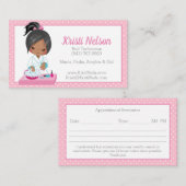 Niedliche American American Nail Tech Business Car Visitenkarte (Vorne/Hinten)