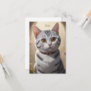 Niedliche amerikanische Kurzkatze mit Big Eyes
