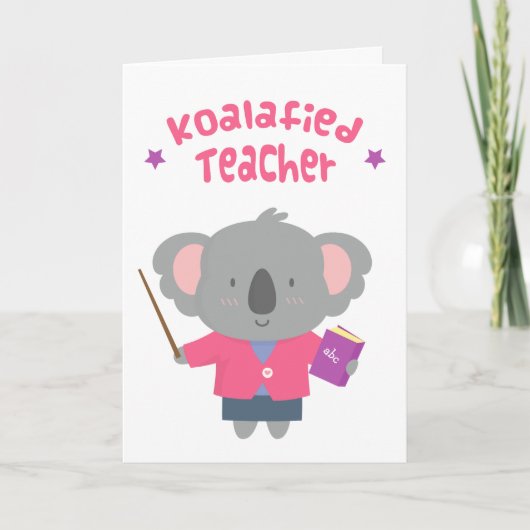 Niedliche Amuskulatur-Pun Koala Bärenlehrer Karte (Vorderseite)