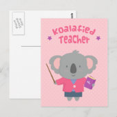 Niedliche Amuskulatur-Pun Koala Bärenlehrer Postkarte (Vorne/Hinten)