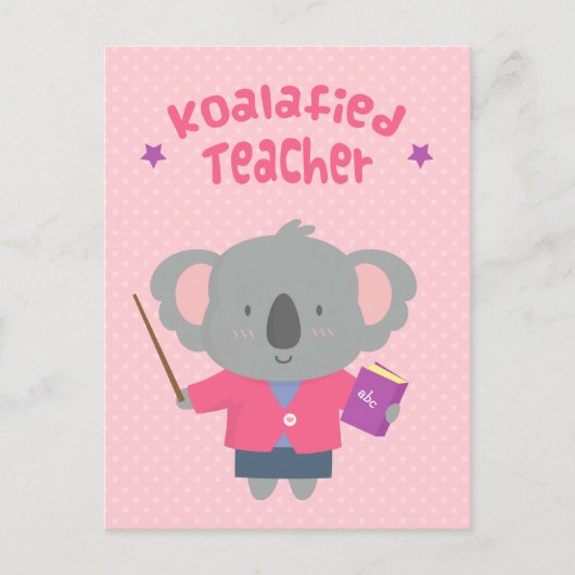 Niedliche Amuskulatur-Pun Koala Bärenlehrer Postkarte (Vorderseite)