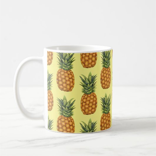 Niedliche Ananas abstrakte Darstellung Kaffeetasse (Links)