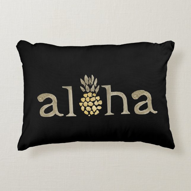 Niedliche Ananas Aloha Akzent Pillow Dekokissen (Vorderseite)
