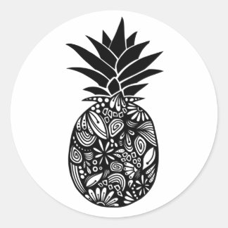 Niedliche Ananas-Aufkleber Runder Aufkleber