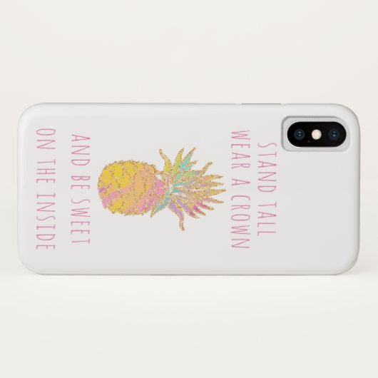 Niedliche Ananas Case-Mate iPhone Hülle (Rückseite (Horizontal))