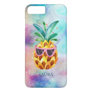 Niedliche Ananas farbenfrohe Wasserfarben Hintergr Case-Mate iPhone Hülle