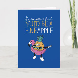 Niedliche Ananas Frucht Pun Funny Valentine's Day Feiertagskarte