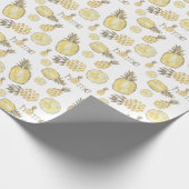 Niedliche Ananas Geschenkpapier (Ecke)