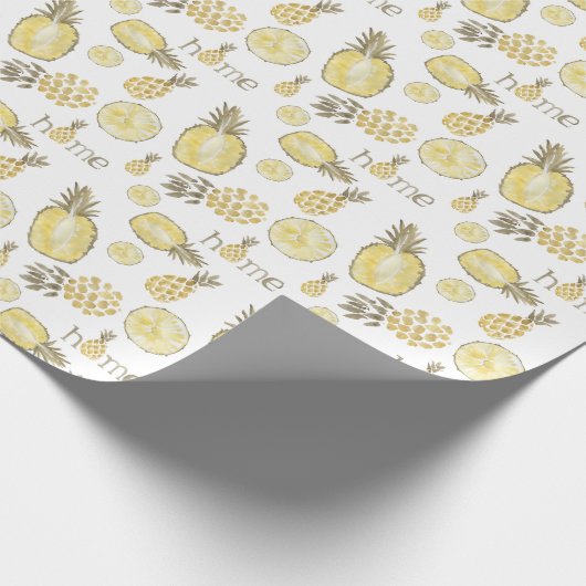Niedliche Ananas Geschenkpapier (Ecke)