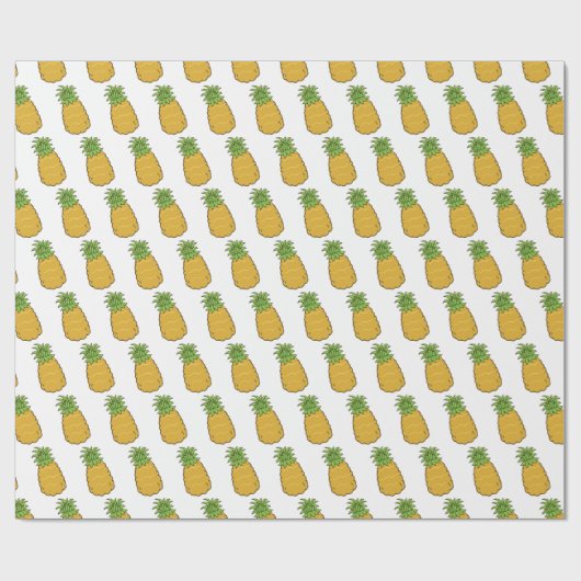 Niedliche Ananas Geschenkpapier (Flach)