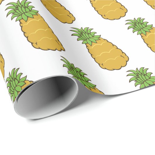 Niedliche Ananas Geschenkpapier (Rolleneckpunkt)
