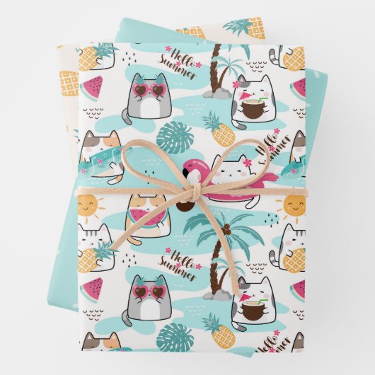 Niedliche Ananas Geschenkpapier Set (Beispiel)
