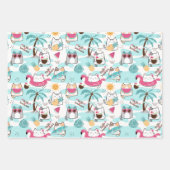 Niedliche Ananas Geschenkpapier Set (Vorderseite)