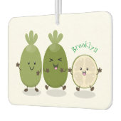 Niedliche Ananas guava feijoa Cartoon Illustration Autolufterfrischer (Links)