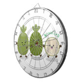 Niedliche Ananas guava feijoa Cartoon Illustration Dartscheibe (Vorderseite rechts)