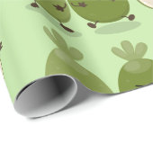 Niedliche Ananas guava feijoa Cartoon Illustration Geschenkpapier (Rolleneckpunkt)