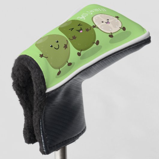 Niedliche Ananas guava feijoa Cartoon Illustration Golf Headcover (3/4 Vorderseite)