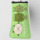 Niedliche Ananas guava feijoa Cartoon Illustration Golf Headcover (Rotieren 90)