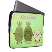 Niedliche Ananas guava feijoa Cartoon Illustration Laptopschutzhülle (Vorne Rechts)